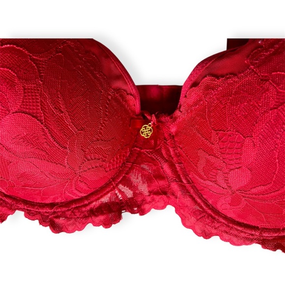 Daisy Fuentes Bra Red Lace women’s size 38D - Picture 3 of 9